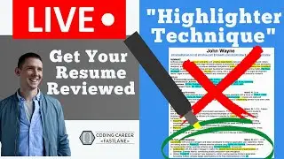 LIVE Resume Review With The Keyword Highlight Technique 👀