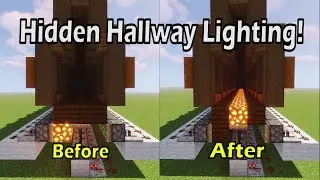 How to Make Hidden Hallway Lighting! | Tile-able Block Swapper | Minecraft Redstone Tutorial