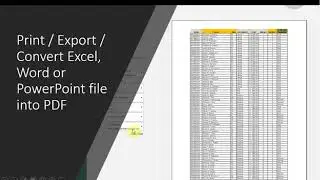 How to Print / Convert / Export Excel, Word and PowerPoint file into pdf file Urdu / Hindi