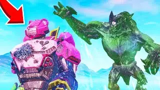 LE COMBAT DU MONSTRE ET DU ROBOT SUR FORTNITE !