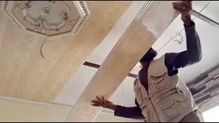 Explanation and commentary for installing a plastic ceiling for a living room step by step