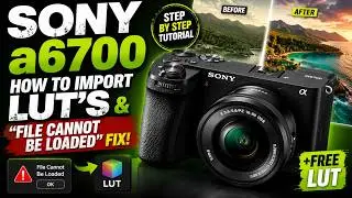 SONY A6700 | HOW TO IMPORT LUT's & 