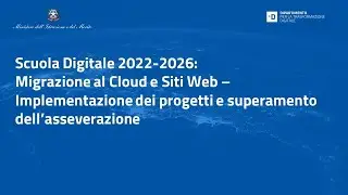 Scuola digitale 2022-2026: Migrazione al cloud e Siti web