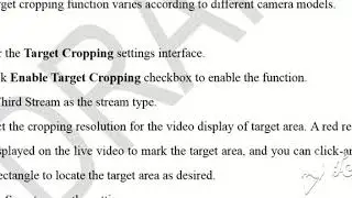 Configuring Target Cropping Hikvision