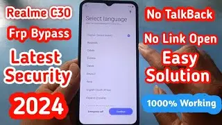 Realme C30 (RMX3581) Frp Bypass / Realme c30 frp bypass / Android Setup Not Open Solution 2024