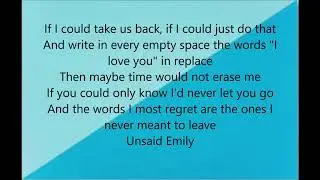 Charlie Gillespie - Unsaid Emily (With Lyrics)