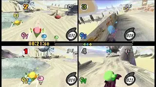 Kirby Air Ride Gamecube Air Ride Mode 4 player All Stages 60fps