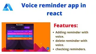 voice reminder app in react with Alan Ai(2021) #AlanAIContest