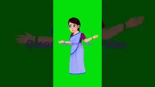 Green Screen Cartoon Village Woman | Village Woman Green Screen Animation |  No Copyright