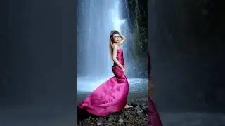 Waterfall Photoshoot Outdoor Hunting Sexy model photography