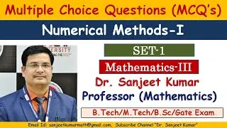 Module-1 [SET-1] Multiple Choice Questions (MCQ) of Numerical Method I  Mathematics-III  [RGPV Exam]