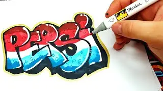 ГРАФФИТИ - PEPSI !!! КАК НАРИСОВАТЬ? !!! урок граффити graffiti logo