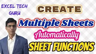 SHEET FUNCTIONS | Create Multiple sheet from List