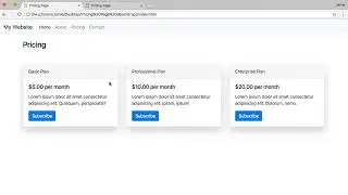 Create a Pricing Page using Bootstrap