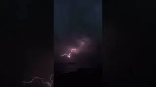 580fps slow motion lightning over the river #slowmotion #storm #shorts