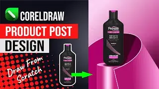 How to Make 3D Background for Product Design in Coreldraw | Shampoo Advertising | Corel draw Tips