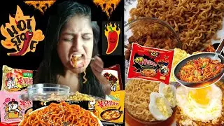 I ONLY ATE 2X SPICY NOODLES FOR 24 HOURS🤯 || Gone wrong😣 || 24 hours KOREAN RAMEN Noodles challenge