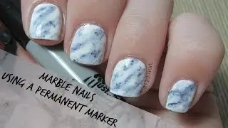 How to do Marble Nails Using a Permanent Marker