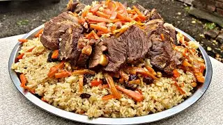 PILAF / HORSE MEAT PILAF / ПЛОВ / ПЛОВ из КОНИНЫ / Uzbek cuisine