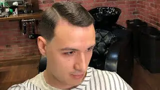 Стрижка с пробором и с фэйдом
