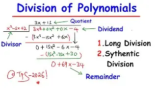 Division of Polynomials | The Simplest Video Ever!