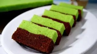 Lembut Banget!!! Brownies Kukus Coklat Pandan
