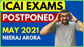 ICAI Exams May 2021 Postponed | CA Inter CA Final May 2021 Exams Postponed | 25 Days Notice
