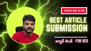 Top Article Submission Sites for SEO 2024 [ Best Free Sites for Backlinks]