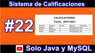 Sistema de Calificaciones en JAVA. PARTE 22 (Programación del botón IMPRIMIR)