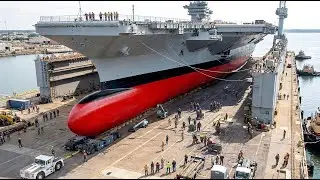 How US Navy Rolling Out Newly Repaired $13 Billion Supercarrier From Dry Dock