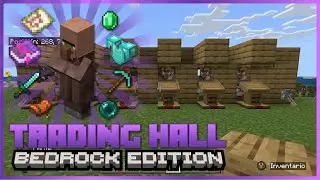 Trading Hall Definitivo | Minecraft SOLO BEDROCK | Encantamientos, Esmeraldas, Objetos de Diamante♾️