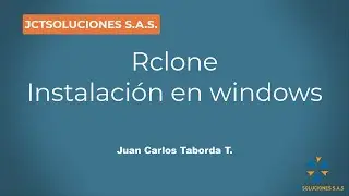 Rclone instalación en windows