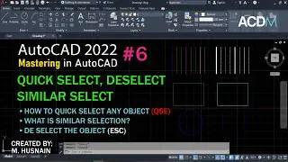 AutoCAD 2022 Tutorial | What is Quick Select? | Quick Select | De Select | Class 5 | Urdu / Hindi