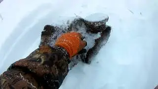Зимний коп на мотобуксировщиках