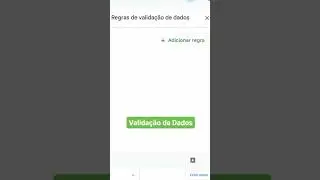 Validação Dados no Google Sheets | #shorts