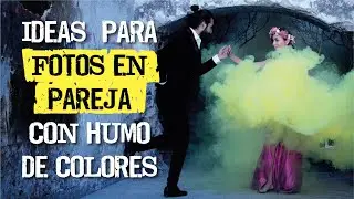 Ideas para fotos en pareja con HUMO DE COLORES MÉXICO