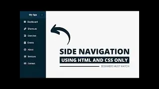 Sidebar Menu using HTML & CSS 