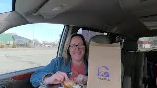 Taco Bell Stacker Food Review with Kristy #foodreview #mukbang #tacobell