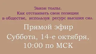 Закон толпы. Как отстаивать свои позиции в обществе, используя  ресурс высших сил.