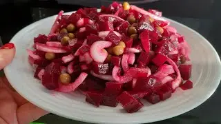 Вкусный САЛАТ ИЗ СВЕКЛЫ И ЗЕЛЁНОГО ГОРОШКА на каждый день.Свекольный ПП салат для похудения.