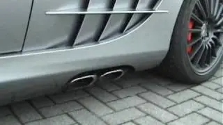 SLR McLaren 722S engine start up and driving away and S65 AMG powerslide!