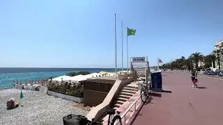 #CotedAzur #Nice Promenade des Anglais | schitterend strand 🏖️ voorwandeling | oostelijk deel.