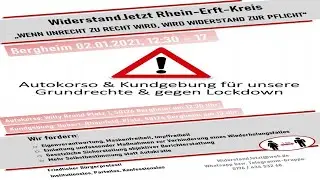 2.1.2021 Bergheim - Autokorso und Kundgebung