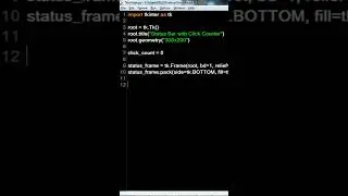 Status Bar using Python #tutorial #windows #python #smartphone #linux #1000subscriber #youtube