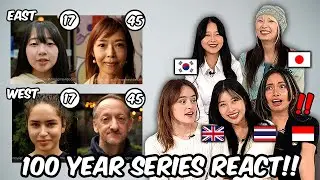 British and Asian Girls React to 100 Year-old in the WEST vs EAST