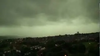 Newcastle June 2012 Summer Storm upon Tyne uk lightning rain and floods storms HD