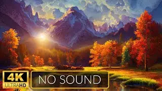 4K | ART Slideshow for TV | Autumn in the Mountains | 1 Hour | No Sound
