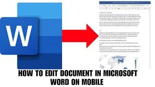 How to edit document in Microsoft Word on your mobile device