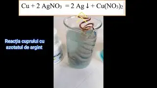 Reacția cuprului cu azotatul de argint