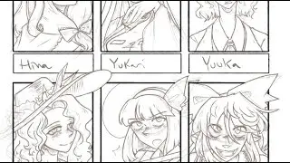 drawing touhou characters yeye